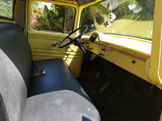1956 Yellow Ford F-100 pickup