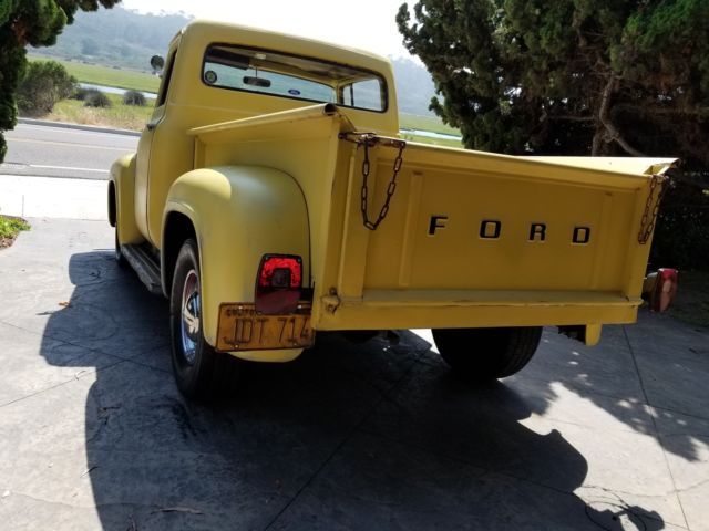 1956 Yellow Ford F-100 pickup