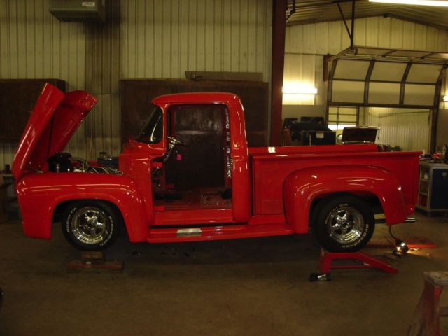 1956 Orange FORD F100 Extended Crew Cab Pickup