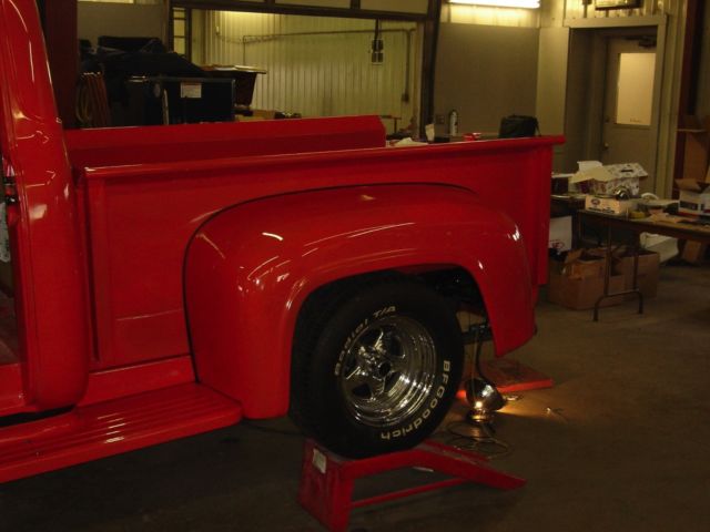 1956 Orange FORD F100 Extended Crew Cab Pickup