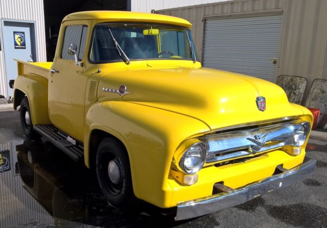 1956 Yellow Ford F-100 Standard Cab Pickup