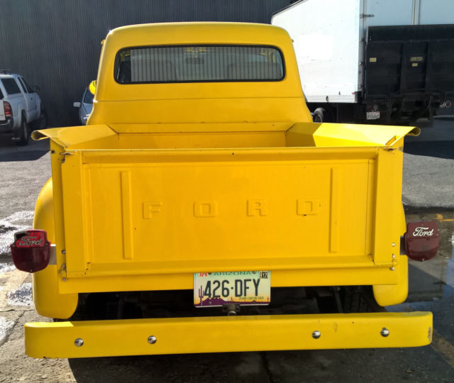 1956 Yellow Ford F-100 Standard Cab Pickup