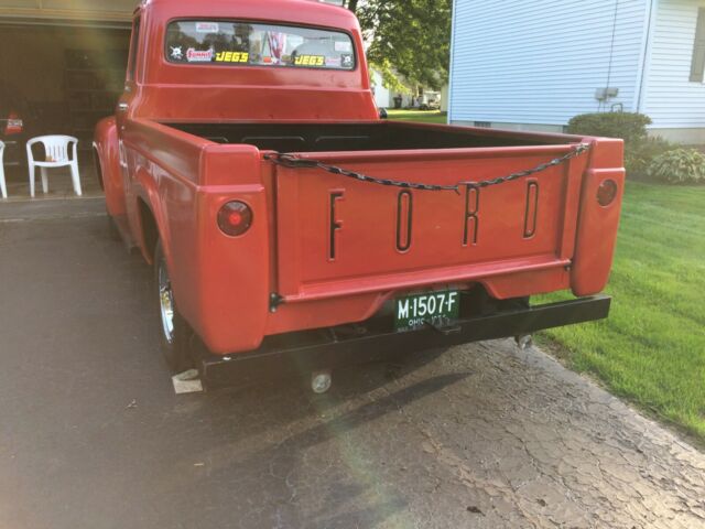 1956 Red Ford F-100 Cab & Chassis