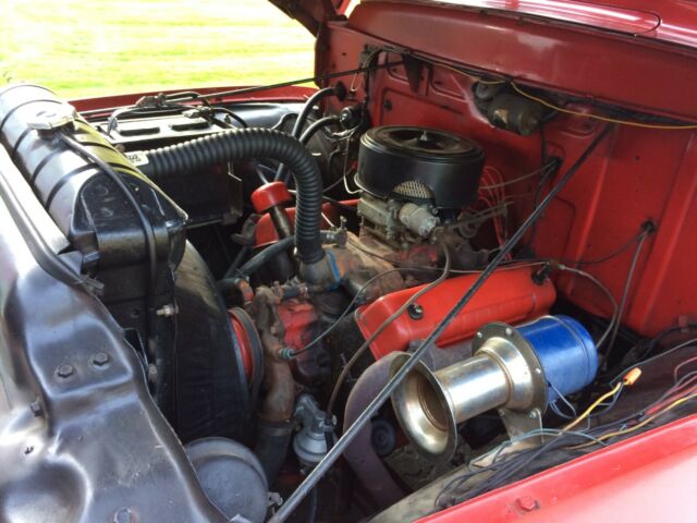 1956 Red Ford F-100 Cab & Chassis