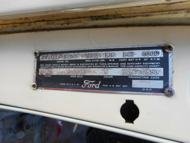 1956 Tan Ford F-100 Standard Cab Pickup