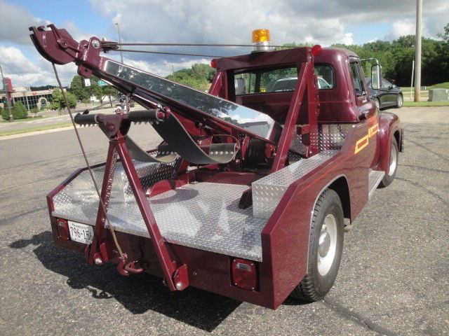 1956 Burgundy Ford F-100 Custom Wrecker