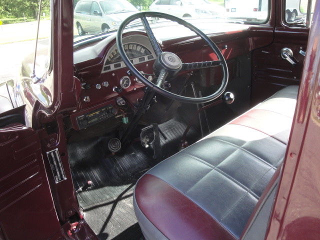 1956 Burgundy Ford F-100 Custom Wrecker