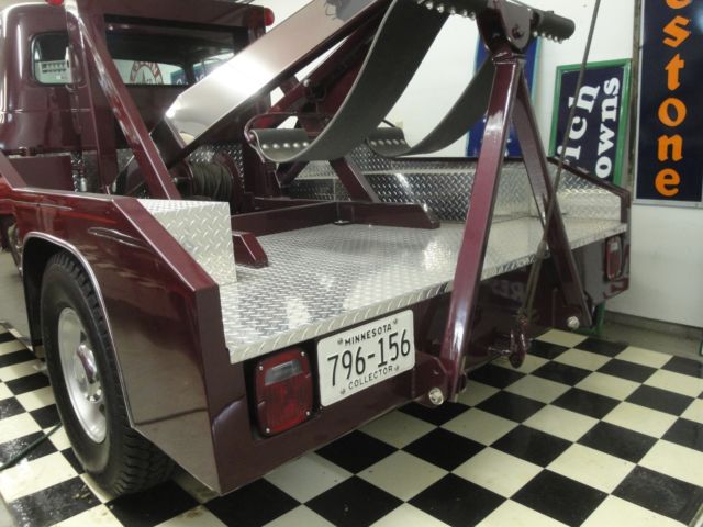 1956 Burgundy Ford F-100 Custom Wrecker