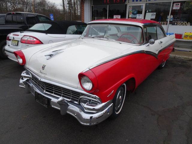 1956 Red Ford Fairlane Coupe