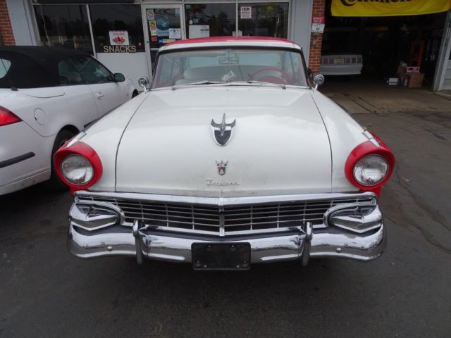1956 Red Ford Fairlane Coupe