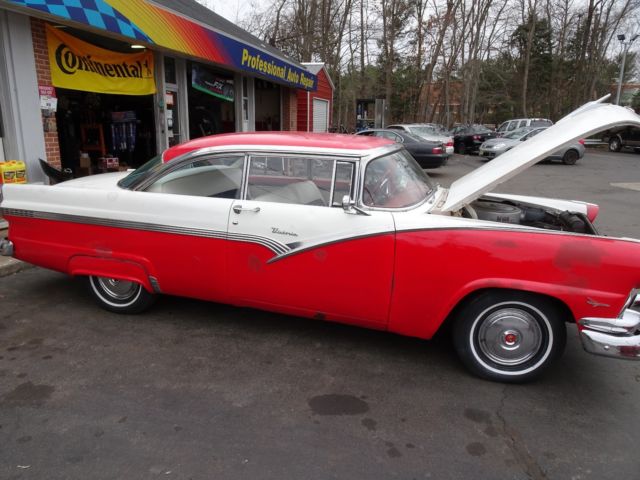 1956 Red Ford Fairlane Coupe