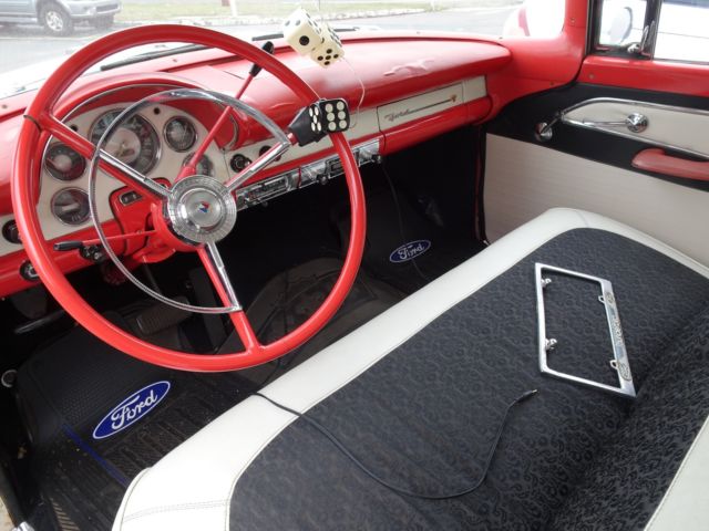 1956 Red Ford Fairlane Coupe