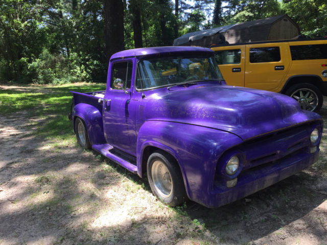 1956 red/black Ford F-100 pickup