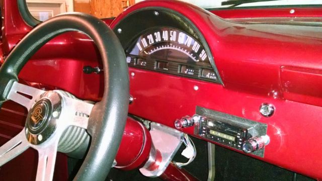 1956 red/black Ford F-100 pickup