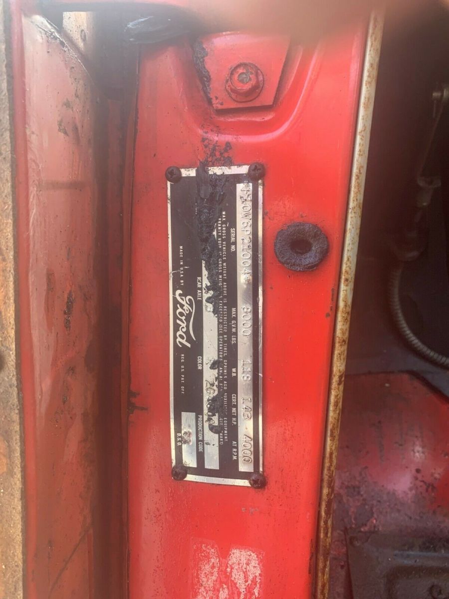 1956 Red Ford Other Pickups