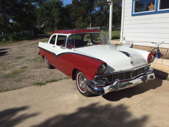 1956 Red/White Ford Fairlane Sedan