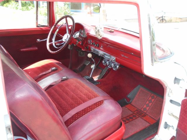 1956 Red/White Ford Fairlane Sedan