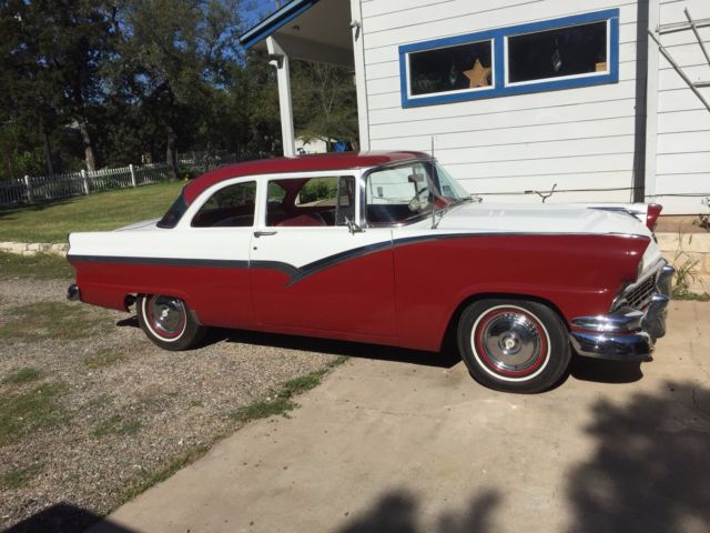1956 Red/White Ford Fairlane Sedan