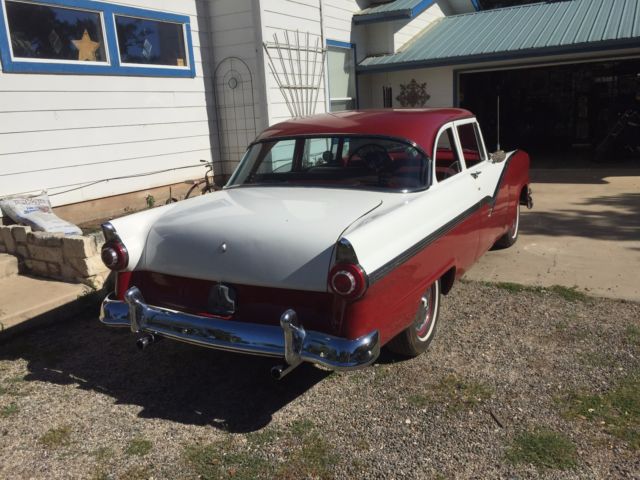 1956 Red/White Ford Fairlane Sedan
