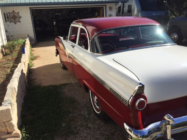 1956 Red/White Ford Fairlane Sedan