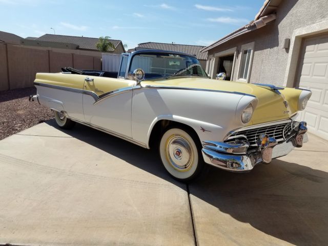 1956 Goldenglow Yellow/Colonial White Ford Fairlane Convertible