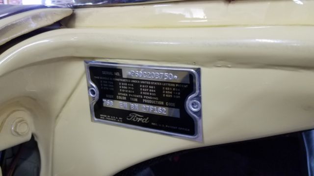 1956 Goldenglow Yellow/Colonial White Ford Fairlane Convertible