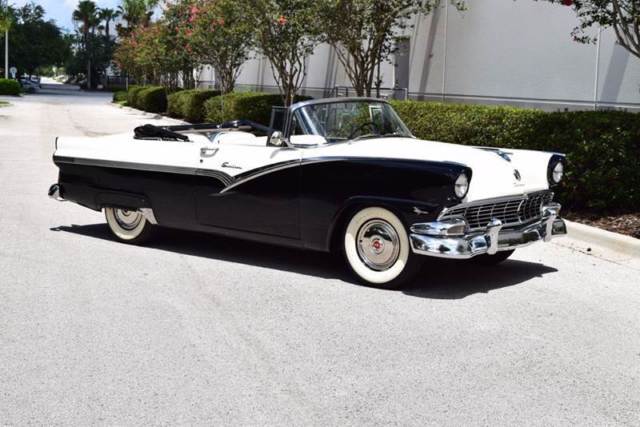1956 Black & white Ford Sunliner Convertible
