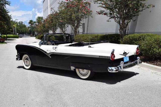 1956 Black & white Ford Sunliner Convertible