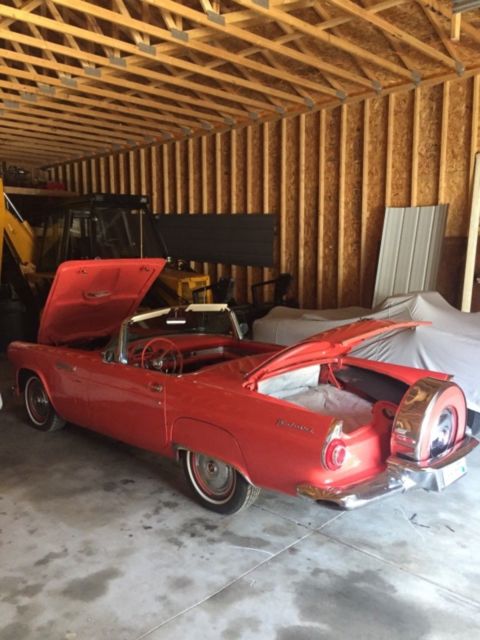 1956 Salmon Ford Thunderbird Convertible