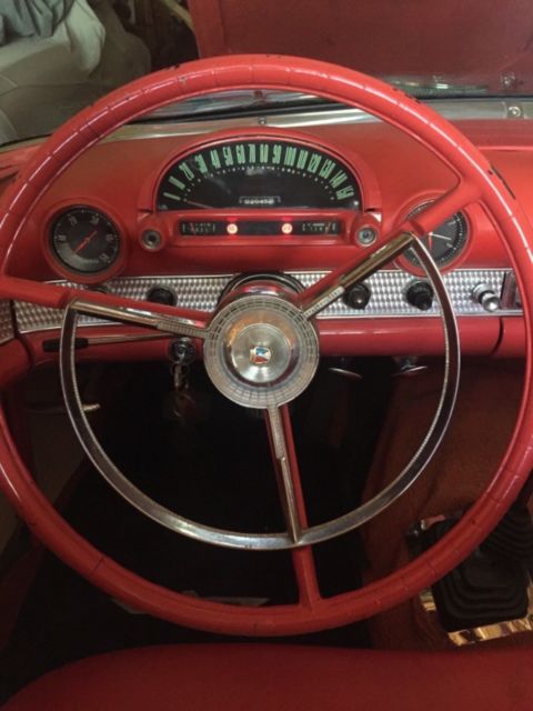 1956 Salmon Ford Thunderbird Convertible