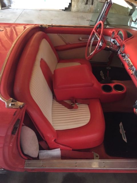 1956 Salmon Ford Thunderbird Convertible