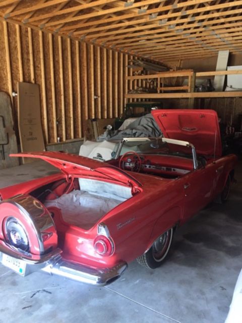 1956 Salmon Ford Thunderbird Convertible