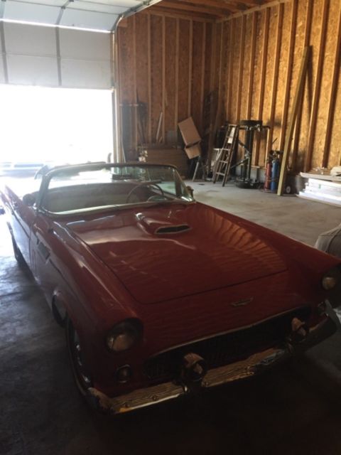 1956 Salmon Ford Thunderbird Convertible