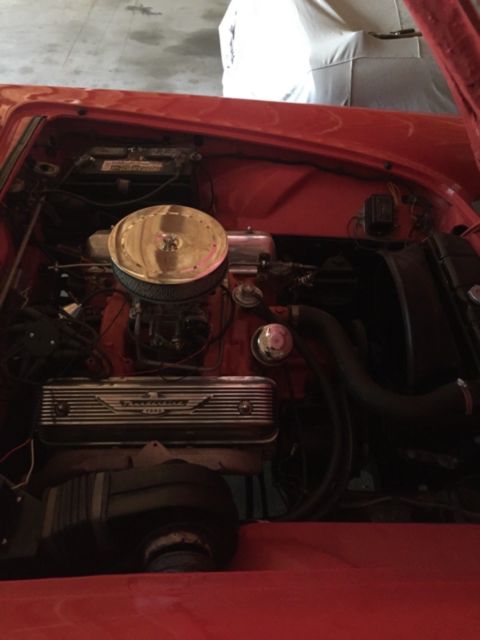 1956 Salmon Ford Thunderbird Convertible