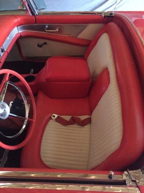 1956 Salmon Ford Thunderbird Convertible