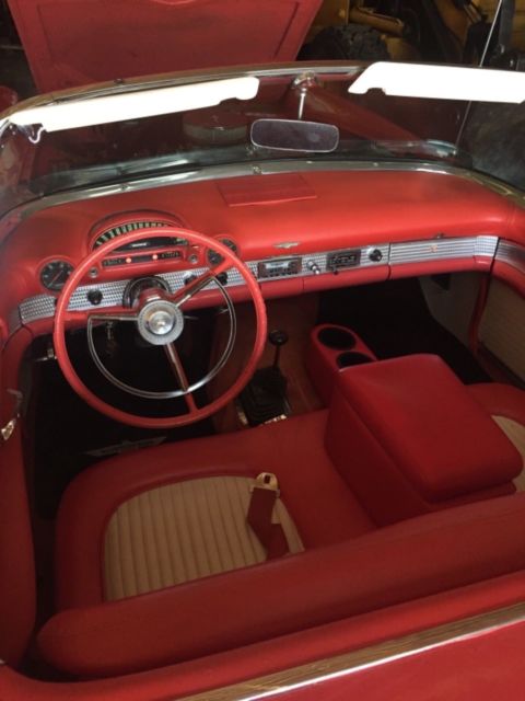 1956 Salmon Ford Thunderbird Convertible