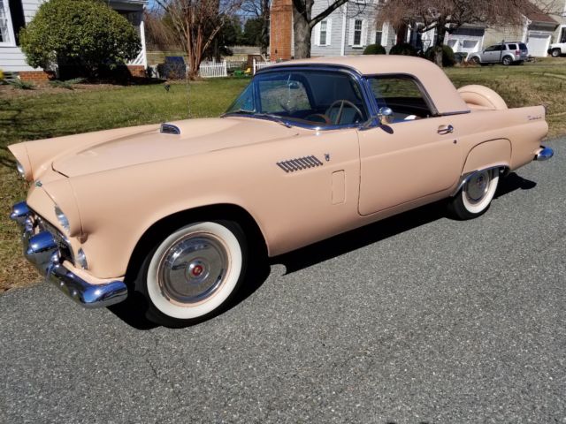 1956 Tan Ford Thunderbird Convertible