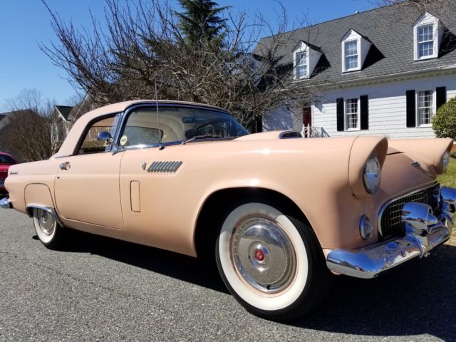 1956 Tan Ford Thunderbird Convertible