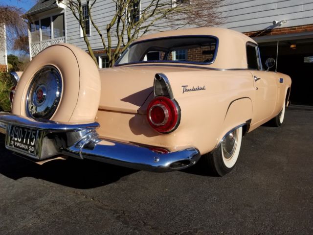 1956 Tan Ford Thunderbird Convertible