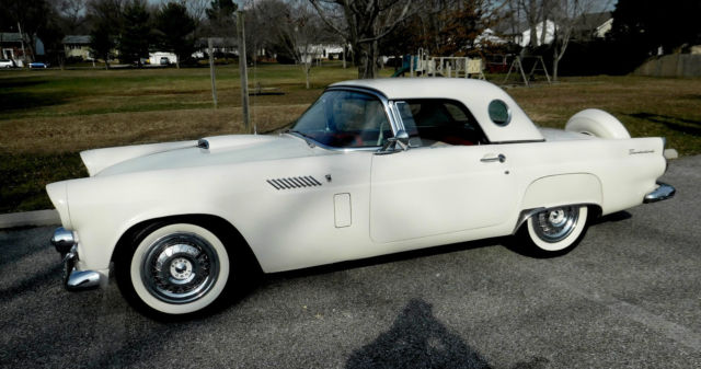 1956 White Ford Thunderbird