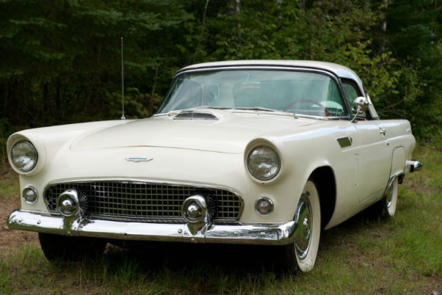 1956 White Ford Thunderbird Convertible