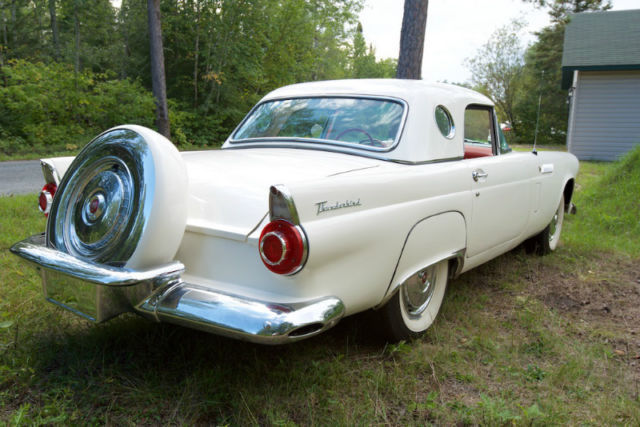 1956 White Ford Thunderbird Convertible