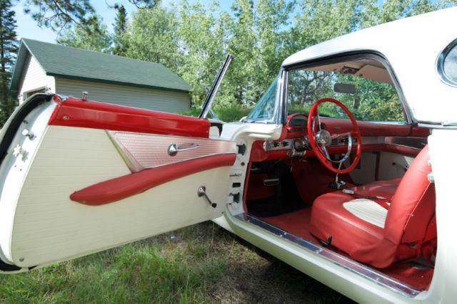 1956 White Ford Thunderbird Convertible