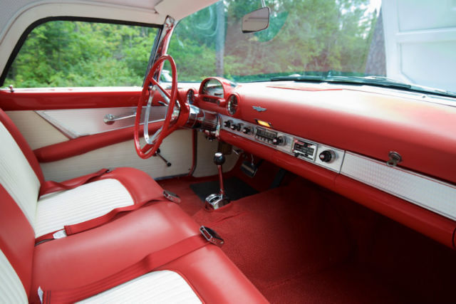 1956 White Ford Thunderbird Convertible