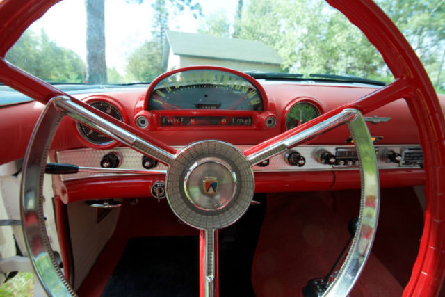 1956 White Ford Thunderbird Convertible