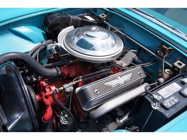 1956 Teal Ford Thunderbird Convertible