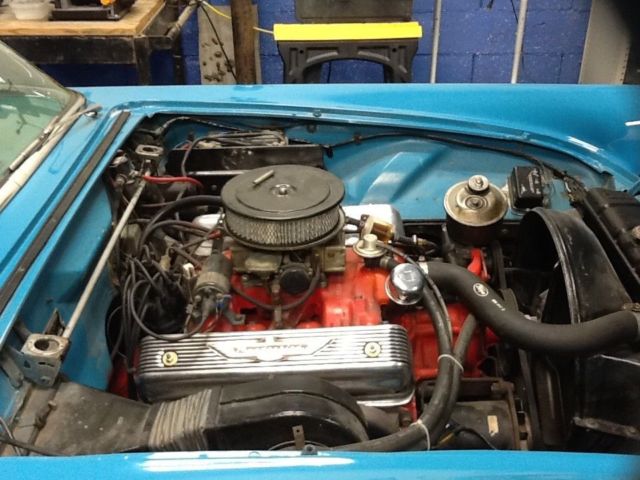 1956 Blue Ford Thunderbird Convertible