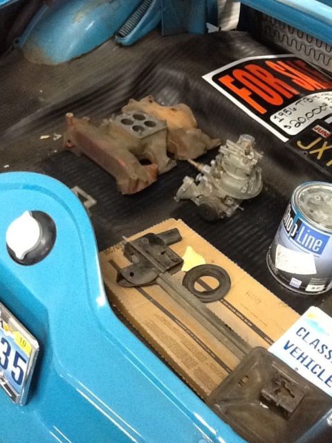 1956 Blue Ford Thunderbird Convertible