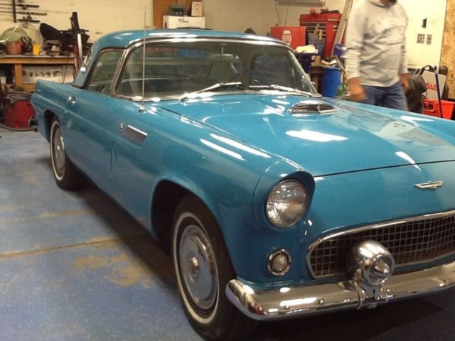 1956 Blue Ford Thunderbird Convertible