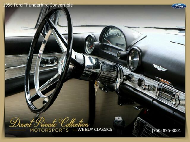 1956 Black Ford Thunderbird Coupe